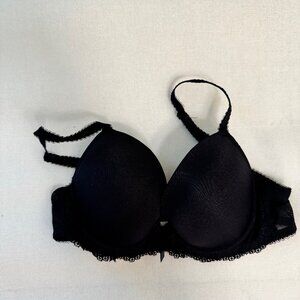 Pour Moi Black push up, underwire bra, lace edge, Size: 32C, Preowned